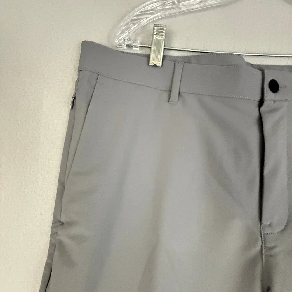 Banana Republic Performance Pants Men 37x28 Gray Golf Chino Stretch Breathable